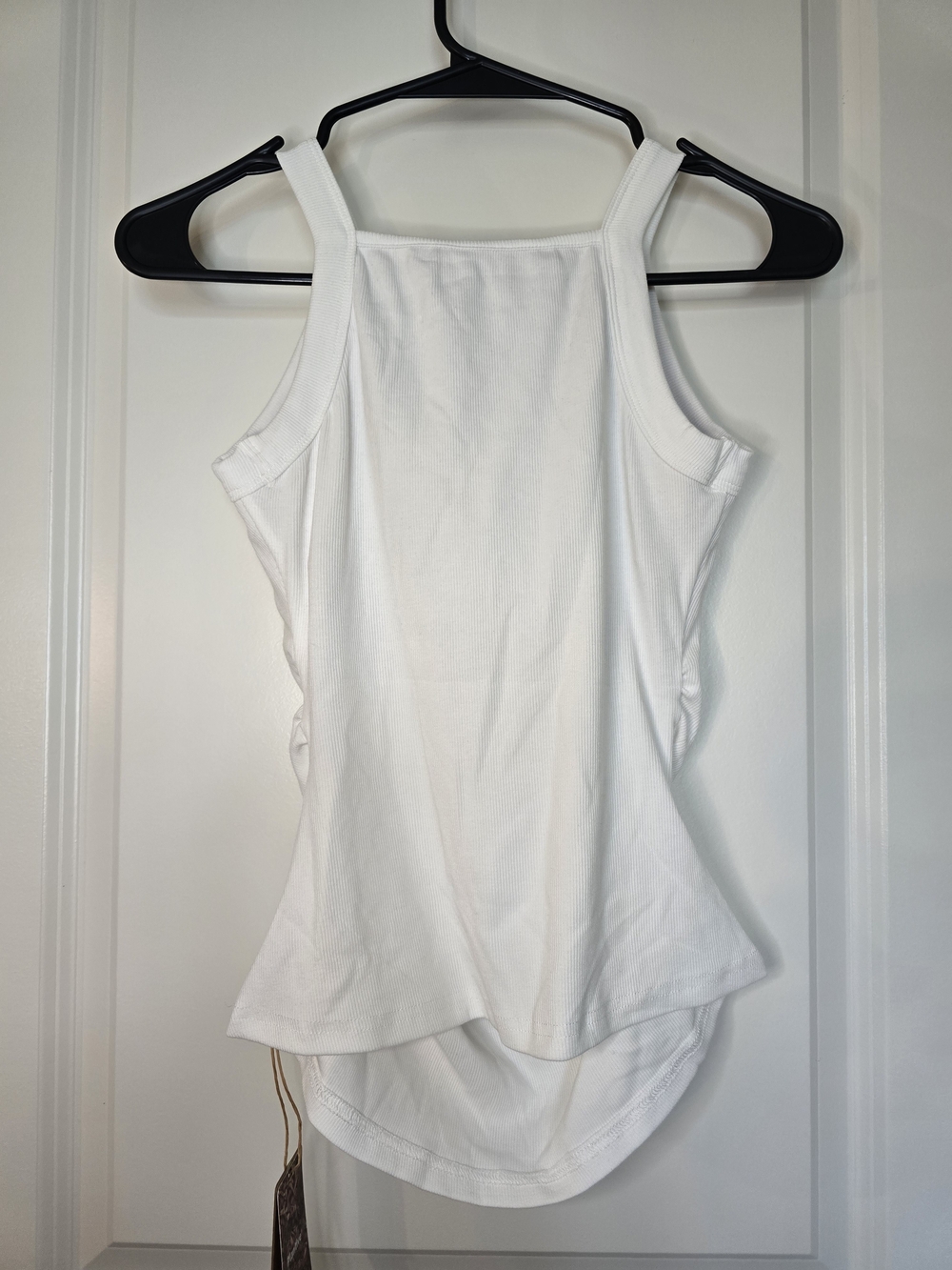 OGL Plantive Chic Square Neck Ruched Rib Bra Tank - Picture 5 of 7